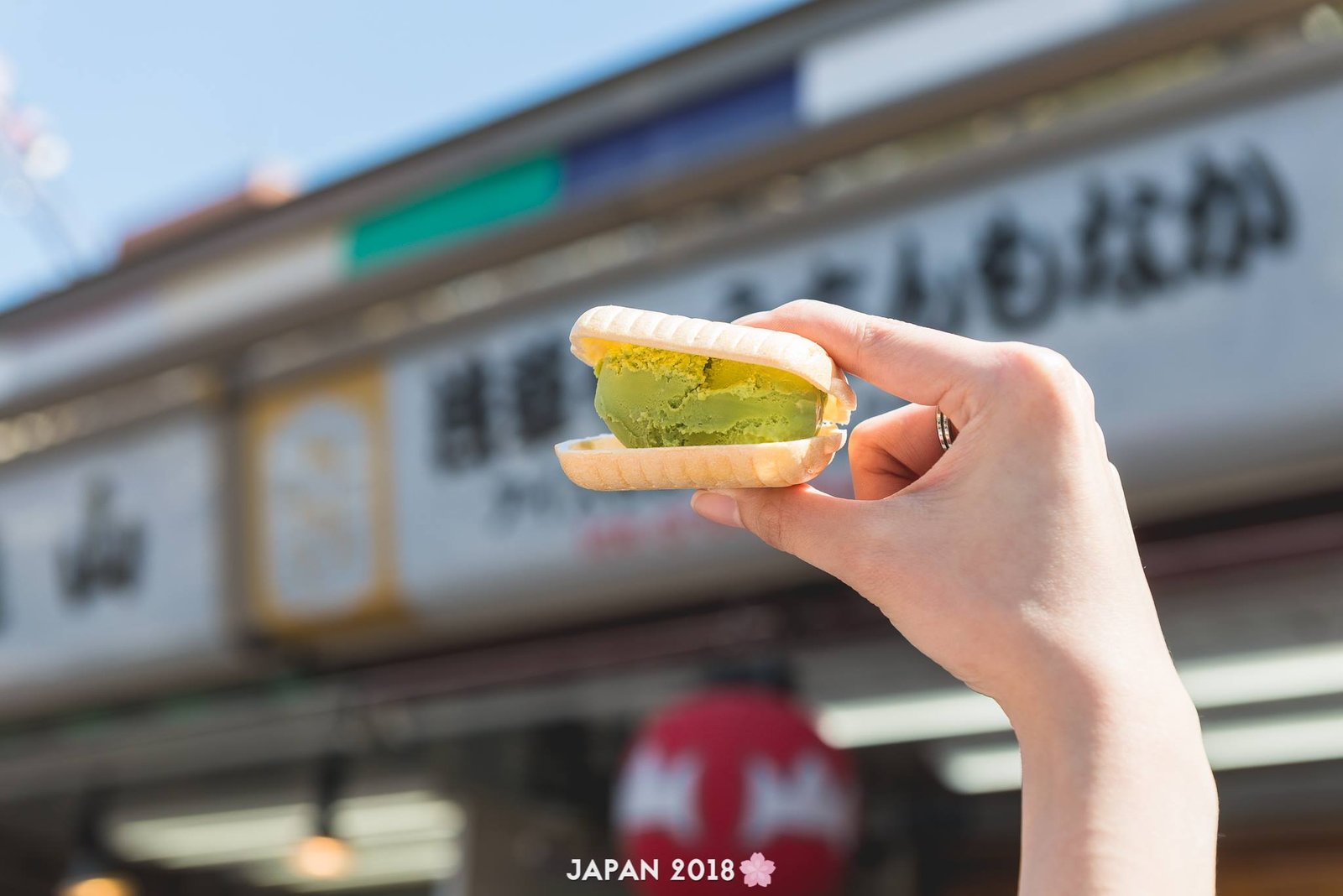 Green tea icecream at Asakusa